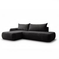 ECKSOFA GOYA mit Schlaffunktion und Bettkasten, Linke,Perfect Harmony 99 - Anthrazit, Textil (184/302cm) - Lookway