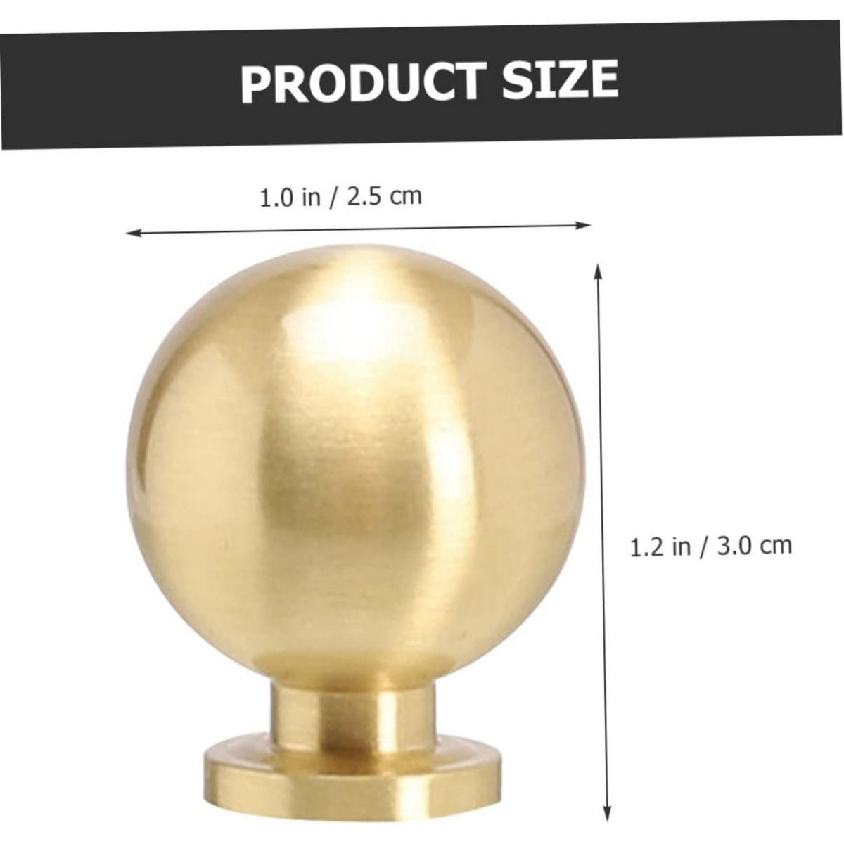 MÖBELGRIFF Gold 4er-Set Holz - Orange, Metall (2.5/3/2.5cm)