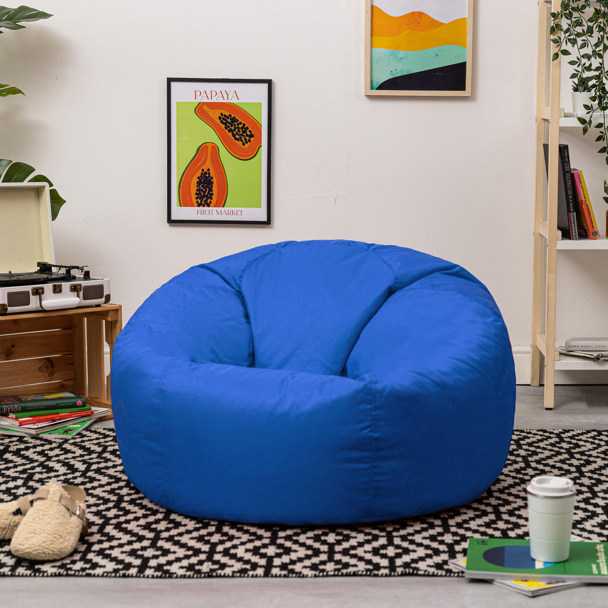 OUTDOORSITZSACK Klassisch - Blau, Kunststoff (85/50/85cm) - Veeva