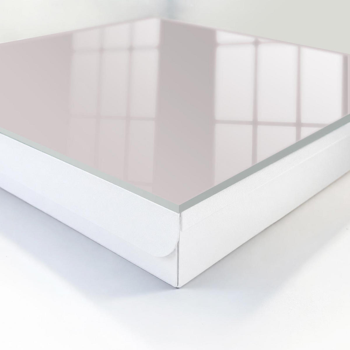 SCHLÜSSELBOX Weiß 30x30 cm – Türöffnung nach rechts - Aschgrau - Grau, Metall (30/30/5cm) - TULUP