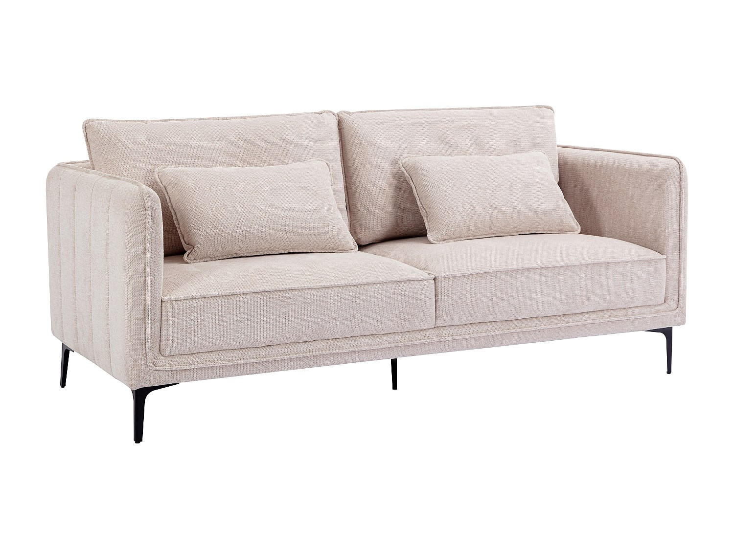 SOFA 3-Sitzer - Stoff - Beige - TORMELDA - Beige, Textil (194/86/80cm) - Vente-Unique