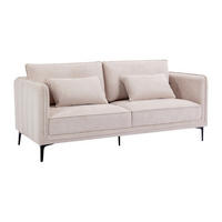SOFA 3-Sitzer - Stoff - Beige - TORMELDA - Beige, Textil (194/86/80cm) - Vente-Unique