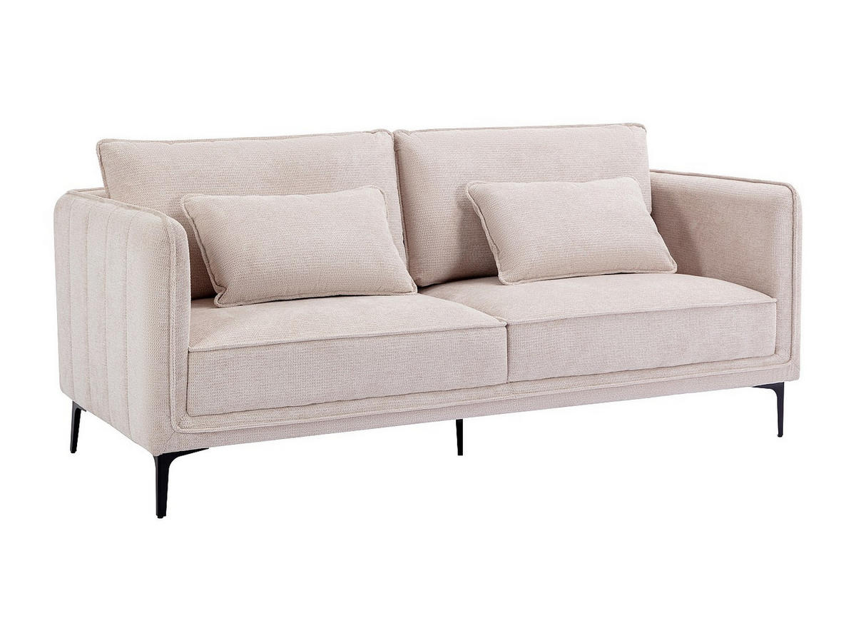 SOFA 3-Sitzer - Stoff - Beige - TORMELDA - Beige, Textil (194/86/80cm) - Vente-Unique