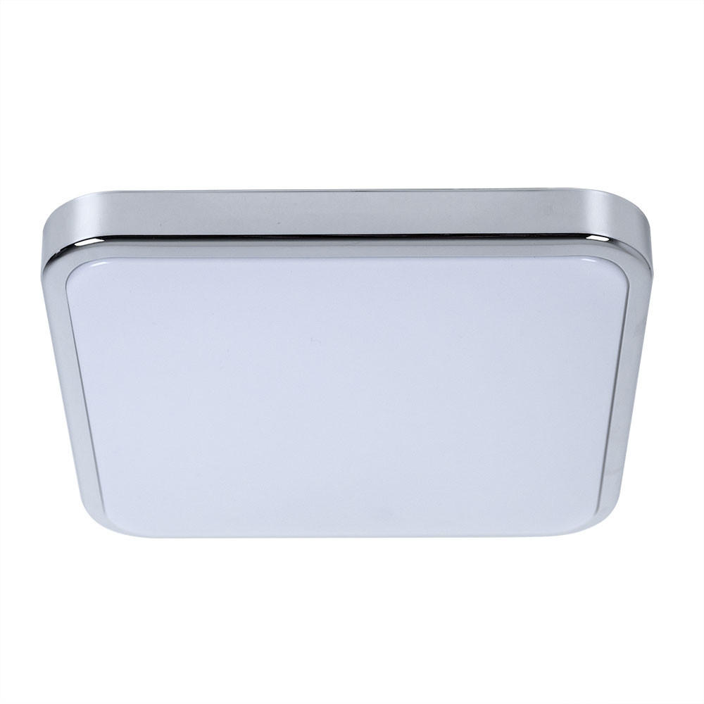 LED DECKENLEUCHTE Weiß Chrom - Weiß, Metall (29/29/7cm)
