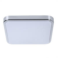 LED DECKENLEUCHTE Weiß Chrom - Weiß, Metall (29/29/7cm)