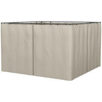 ERSATZVORHANG für Pavillon, Polyester, Beige - Beige, Kunststoff (205/1/302cm) - Outsunny