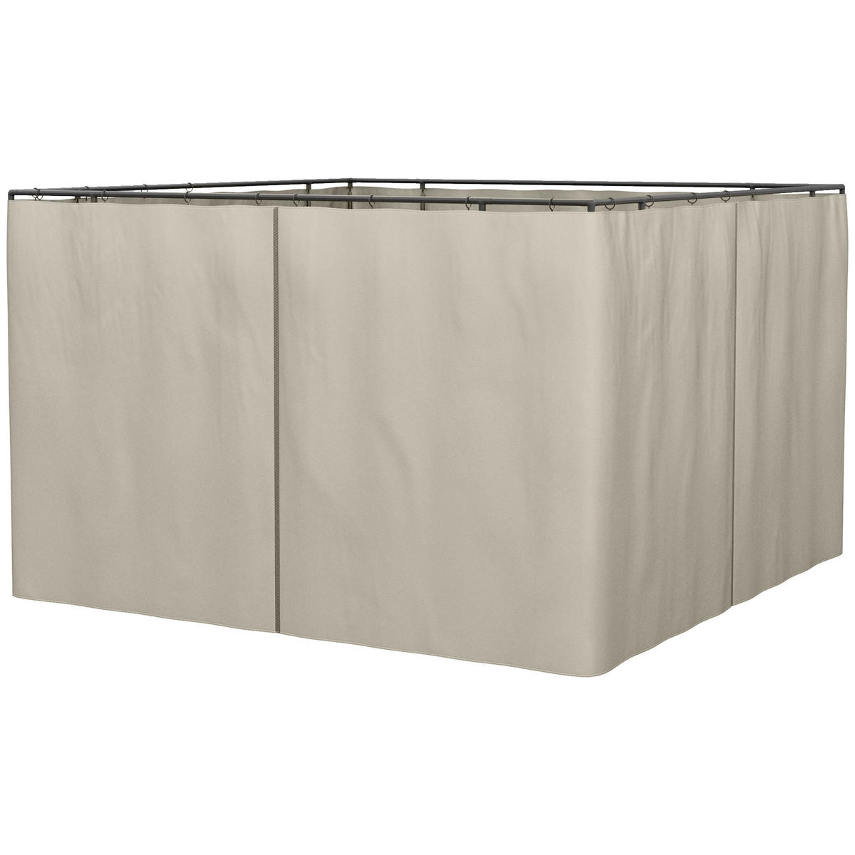 ERSATZVORHANG für Pavillon, Polyester, Beige - Beige, Kunststoff (205/1/302cm) - Outsunny