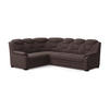 ECKSOFA mit Schlaffunktion und Bettkasten – weiches Chenille-Gewebe - Rotbraun/Dunkelbraun, Holz/Kunststoff (263/211cm) - Cotta