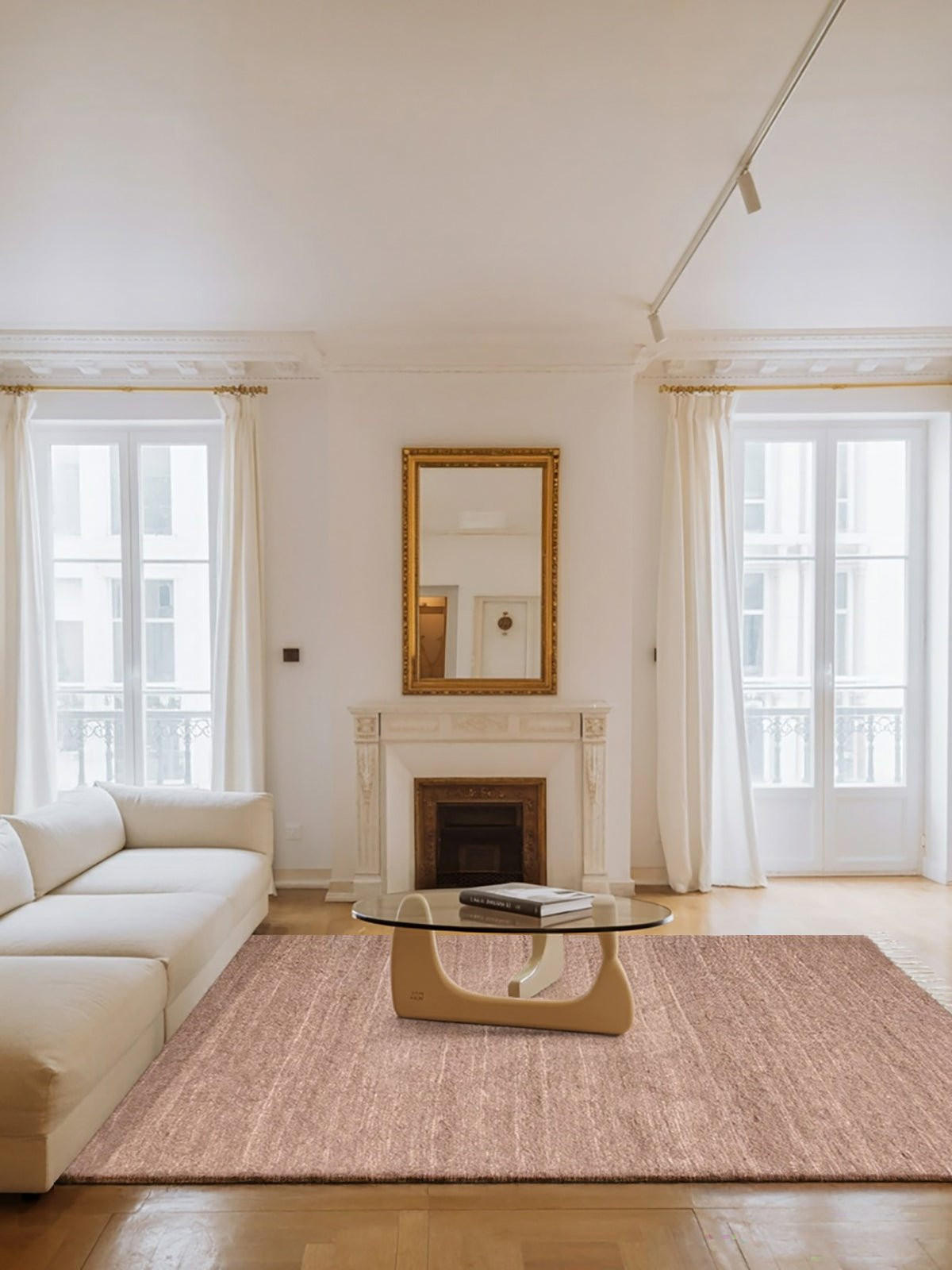 TEPPICH aus recycelter Baumwolle handgewebt rosa - Pink, Naturmaterialien (120/170cm) - AFK Living