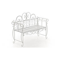 GARTENBANK Minno antik weiß - Weiß, Metall (128/46/94cm) - TPFGarden