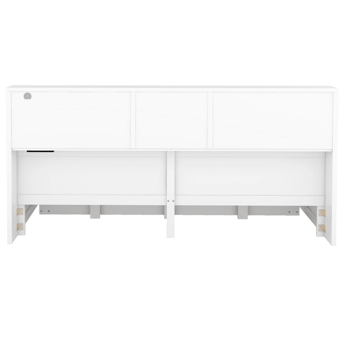AUSZIEHBETT 140/200 cm DE-04813, mit LED in Weiß - Weiß, Holzwerkstoff (140/200cm) - ComfortXL