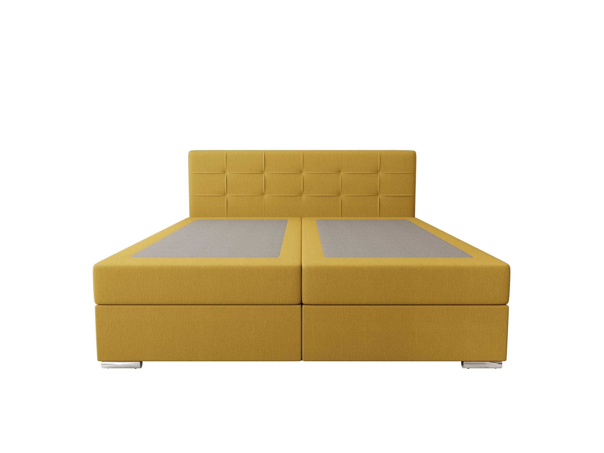 BOXBETT ZILANO 1 mit Matratze H3 und Topper 160x200 Cosmic 120 - Gelb, Holz/Textil (160/200cm) - Bedante