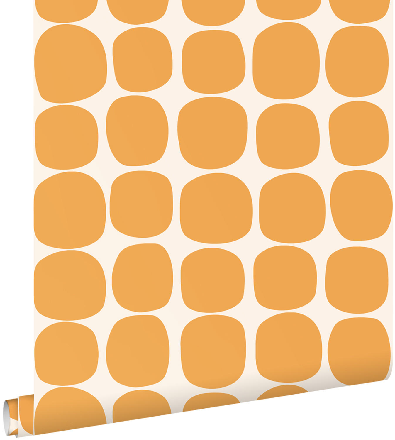 TAPETE grafisches Motiv 50 x 900 cm - Orange, Papier (50/900cm) - ESTAhome
