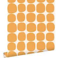 TAPETE grafisches Motiv 50 x 900 cm - Orange, Papier (50/900cm) - ESTAhome