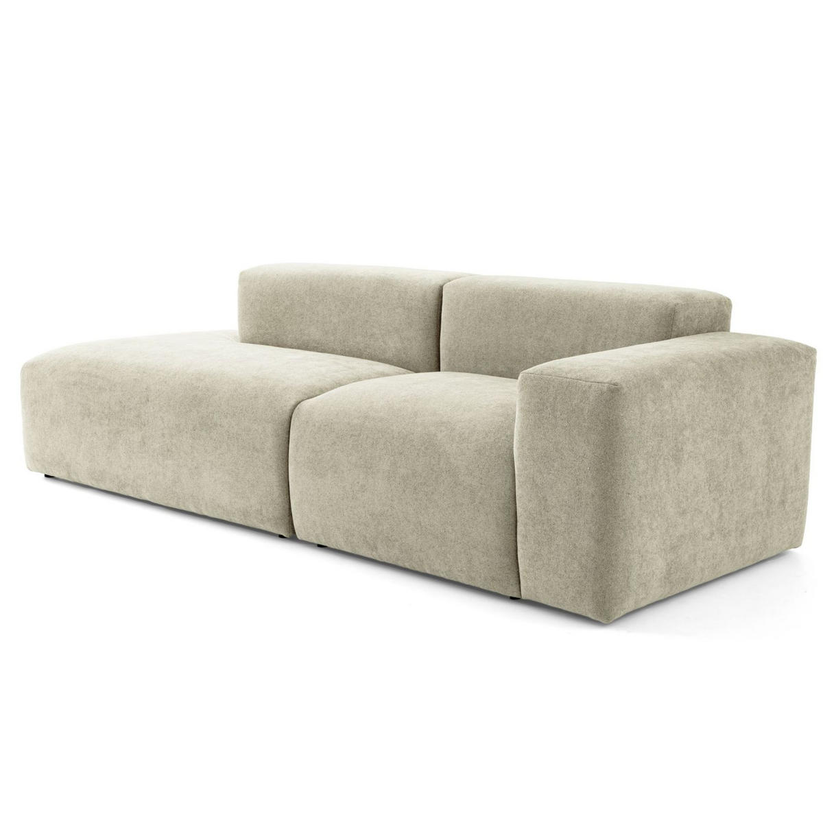 3-SITZER modulares Sofa HEAVEN SET 1 Links, Breite 255 cm Webstoff Olivgrün - Schwarz/Olivgrün, Holz/Kunststoff (255/71/102cm) - Muffo