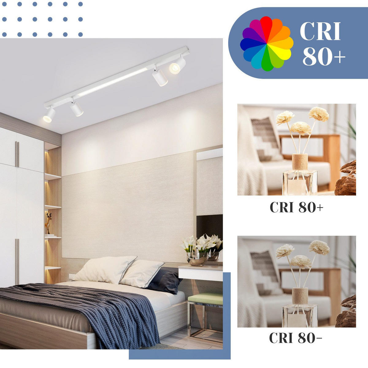 DECKENLEUCHTE Boden 4-flammig 110/5/15 cm - Weiß, Kunststoff (110/5/15cm) - Nettlife