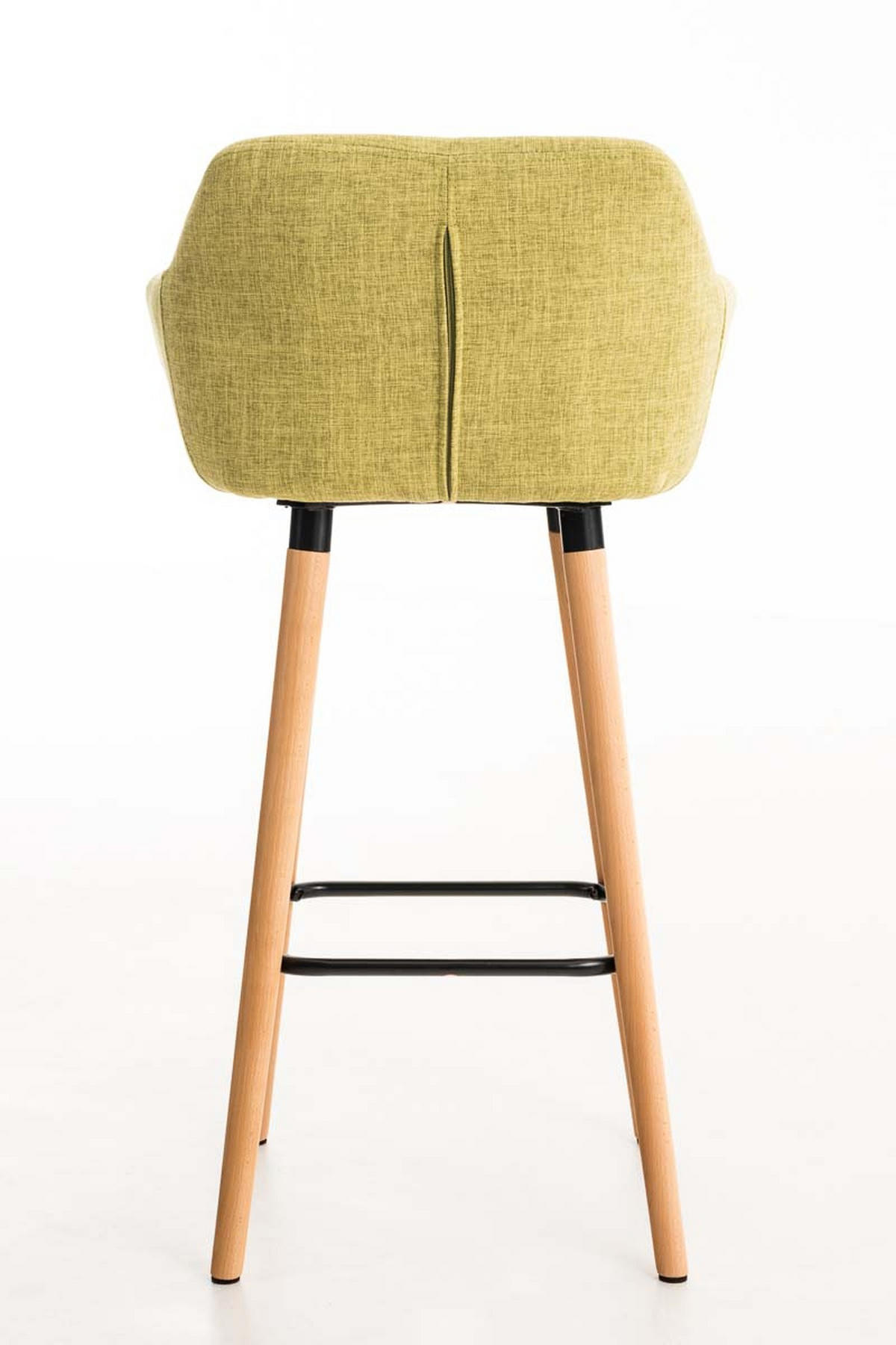 BARHOCKER Grande, 2er Set, Gestell Holz, Stoff Hellgrün - Braun/Grün, Holz/Textil (55/99/46cm) - TPFLiving