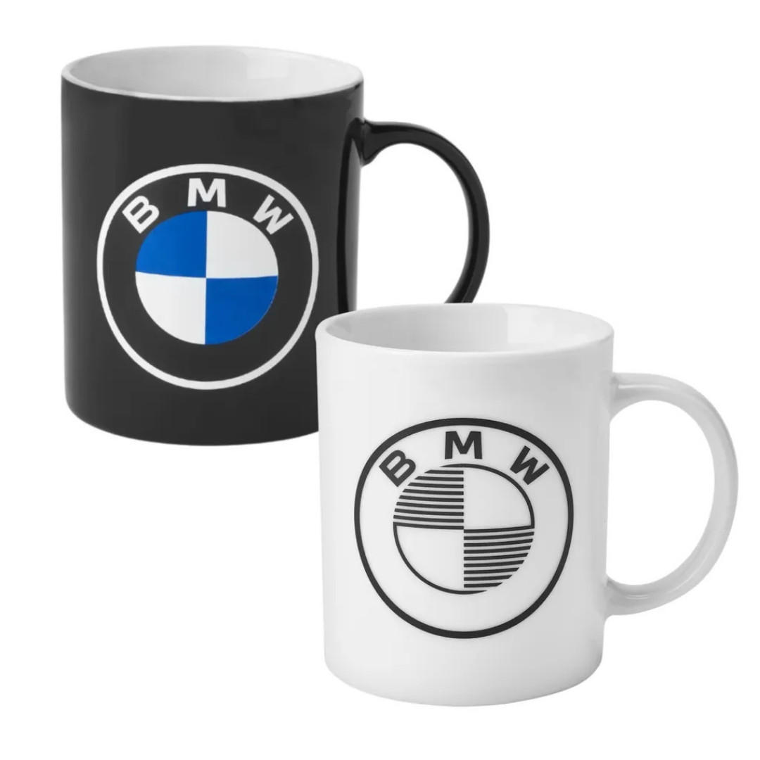 KAFFEETASSEN Set 2-teilig Schwarz Weiß, 300 ml, Porzellanbecher, Design Tassen, Kaffeebecher, Trinkbecher, Frühstücksset, Heißgetränke, Geschenkidee - Schwarz/Weiß, Keramik (0.6L) - JUNG