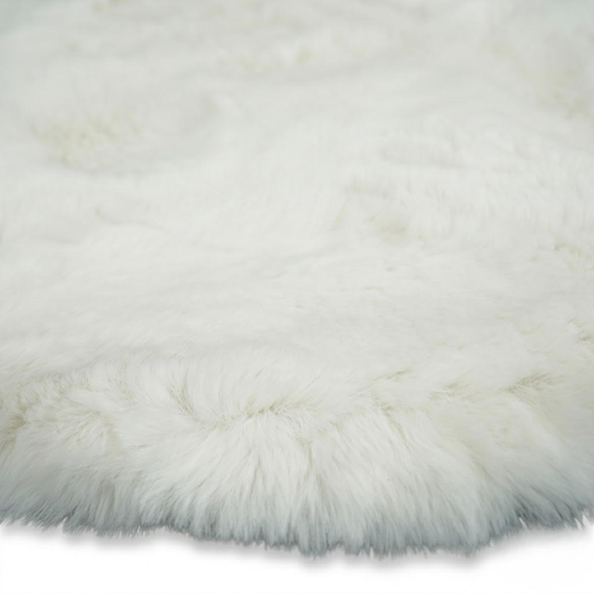 FELLTEPPICH CLOUD SUPER SOFT 120/120 cm Ivory Elfenbeinn - Creme, Textil (120/120cm) - Consilio Concept