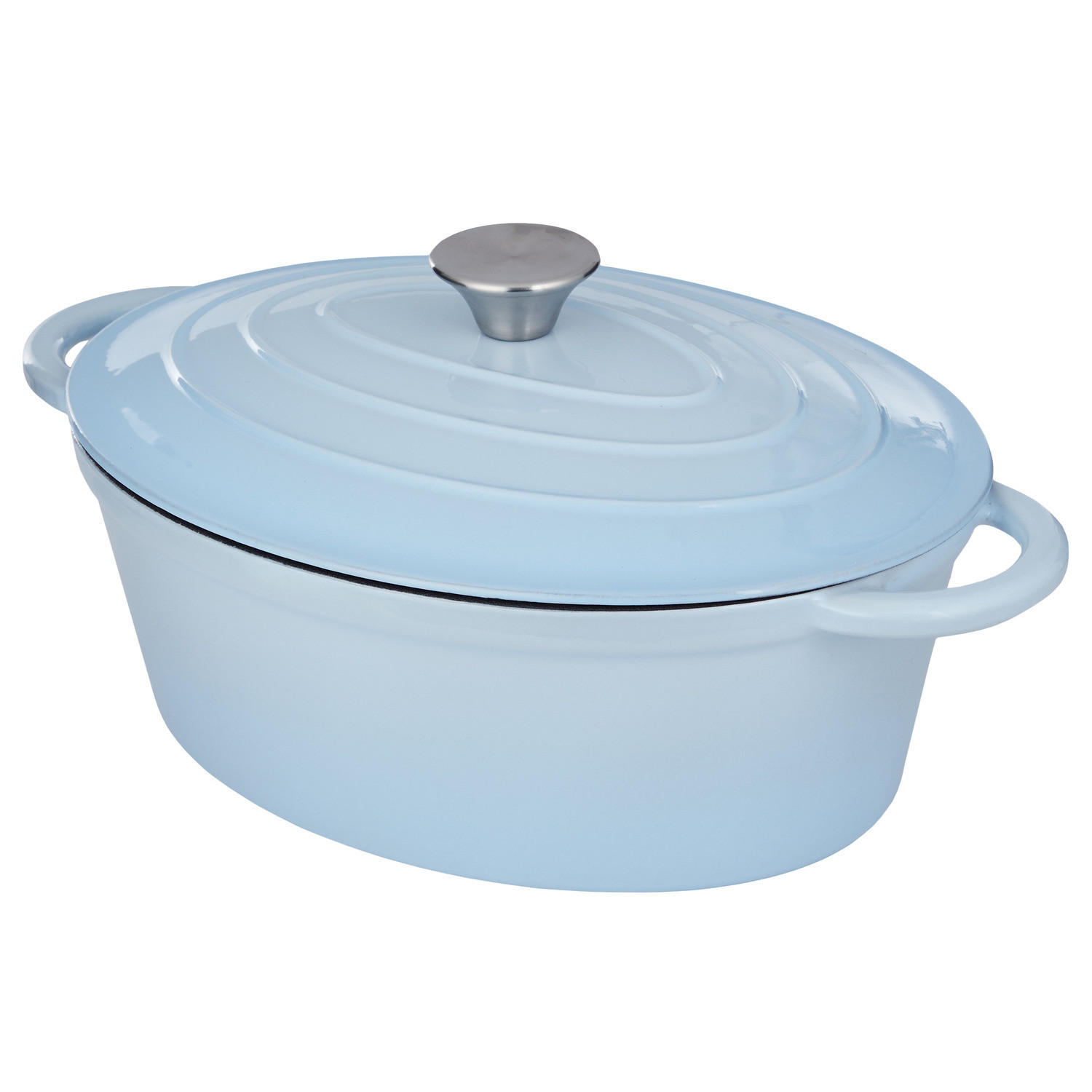 GUSSEISENTOPF Hot Iron oval 4,15 L - Blau, Metall (37/23/11cm) - Butlers