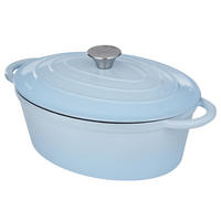 GUSSEISENTOPF Hot Iron oval 4,15 L - Blau, Metall (37/23/11cm) - Butlers
