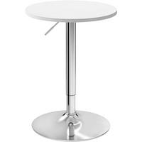 BARTISCH, höhenverstellbarer Tisch 70-91 cm, 52x52x91cm - Schwarz/Weiß, Holzwerkstoff/Metall (52/52/91cm) - Woltu