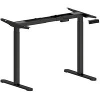 SCHREIBTISCHGESTELL höhenverstellbar Stahl Black - Schwarz, Metall (83/45/118cm) - Meubliv