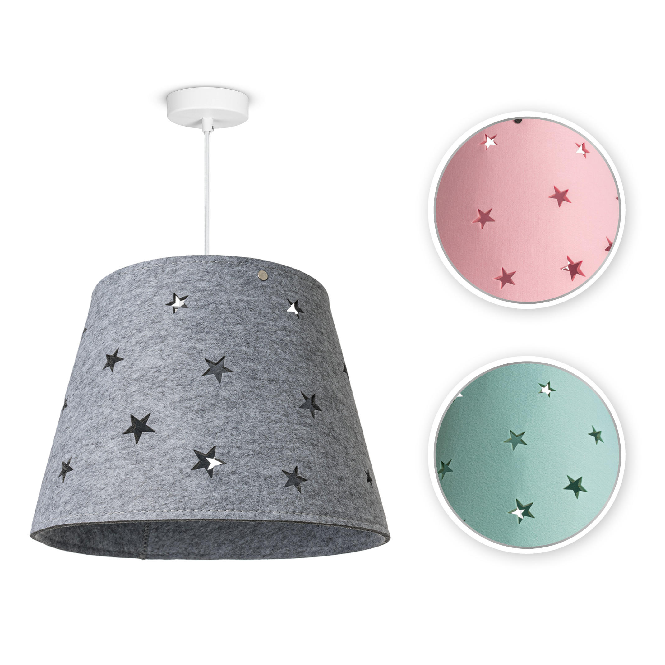 PENDELLEUCHTE Hugo Pd1 Glen - Rosa, Metall (33/33/23.9cm) - Paco Home