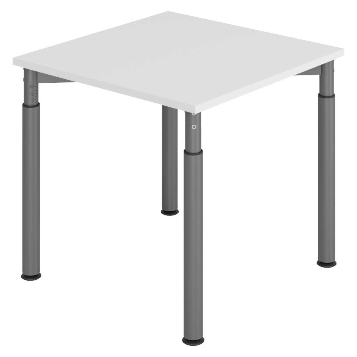 SCHREIBTISCH Serie-Y 80/80/74 cm in Grau/Graphitfarben - Graphitfarben/Grau, Holzwerkstoff (80/80/74cm) - bümö