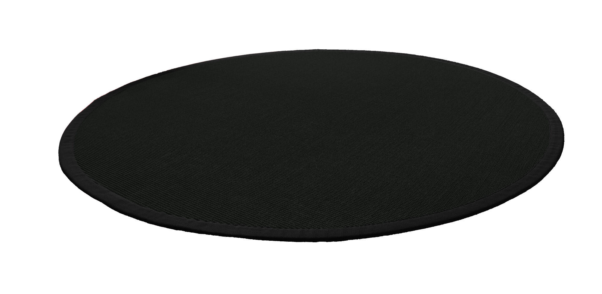 TEPPICH Sisal Manaus schwarz/schwarz Rund 300cm - Schwarz, Textil (300/300cm) - Astra