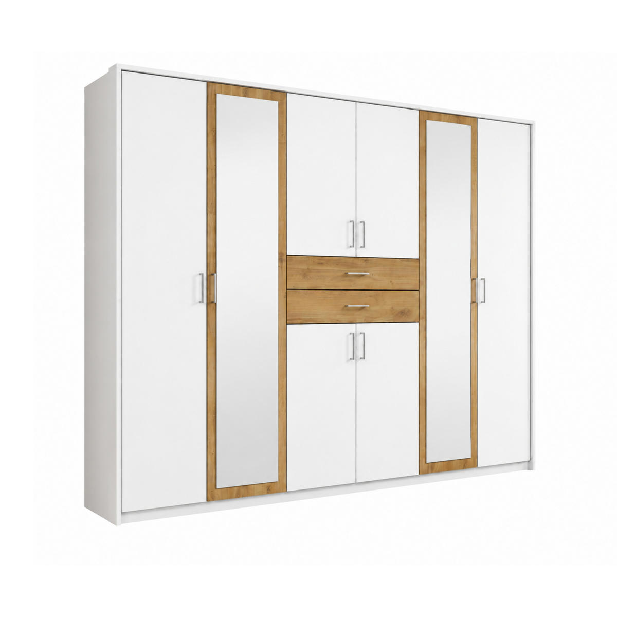 PASSEPARTOUTRAHMEN zum Kleiderschrank 22594&22595, B273/H211/T58 cm, Abschlussrahmen in Weiß / 22594-01 - Weiß, Holzwerkstoff (273/211/12cm) - luma-home