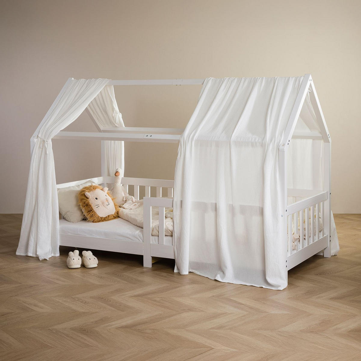 HAUSBETT-HIMMEL NENA weiß - Weiß, Textil - IDIMEX