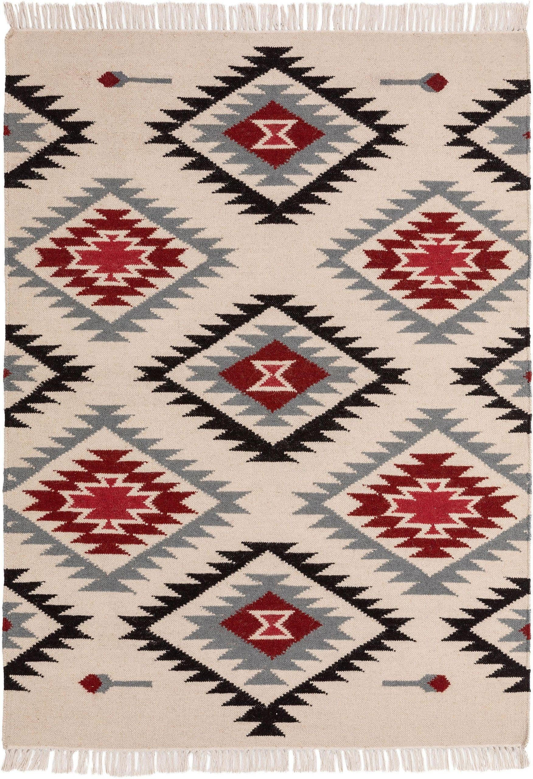 KELIM handgewebt Zohra Beige 200x300 cm - Beige, Textil (200/300cm) - benuta Pure