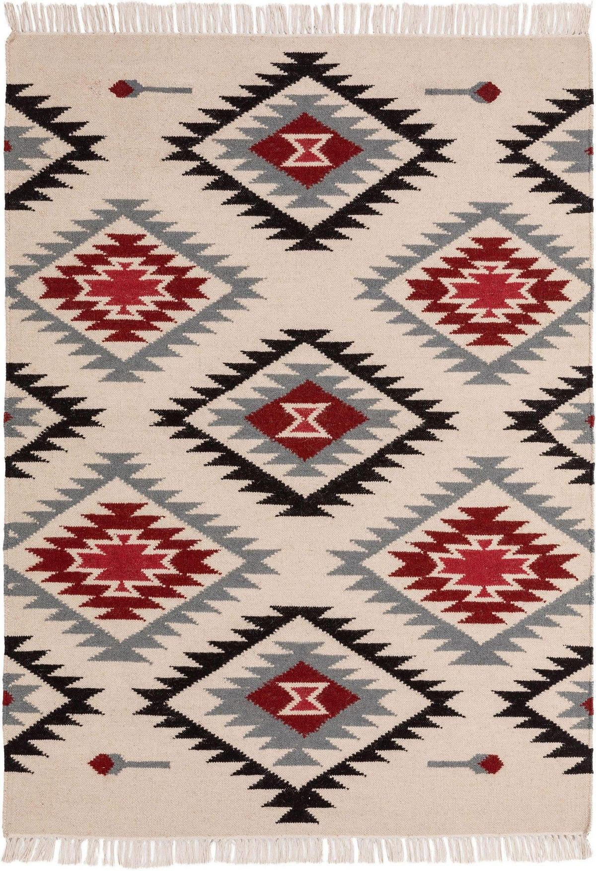KELIM handgewebt Zohra Beige 200x300 cm - Beige, Textil (200/300cm) - benuta Pure