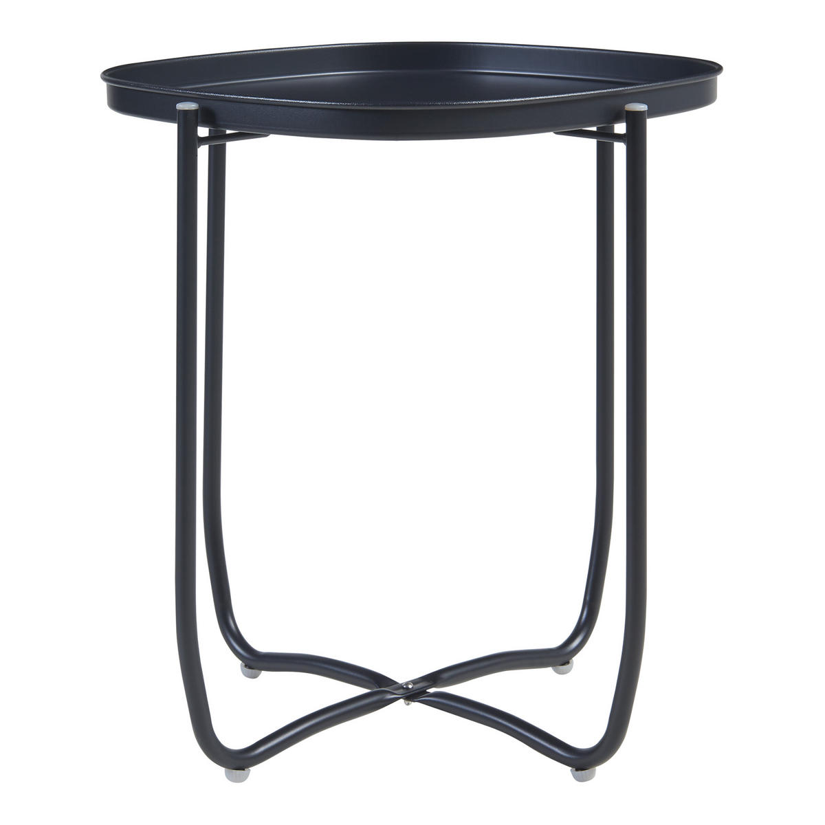 ODKLÁDACÍ STOLEK Sandefjord - černá, kov (46/46/53cm) - [en.casa]