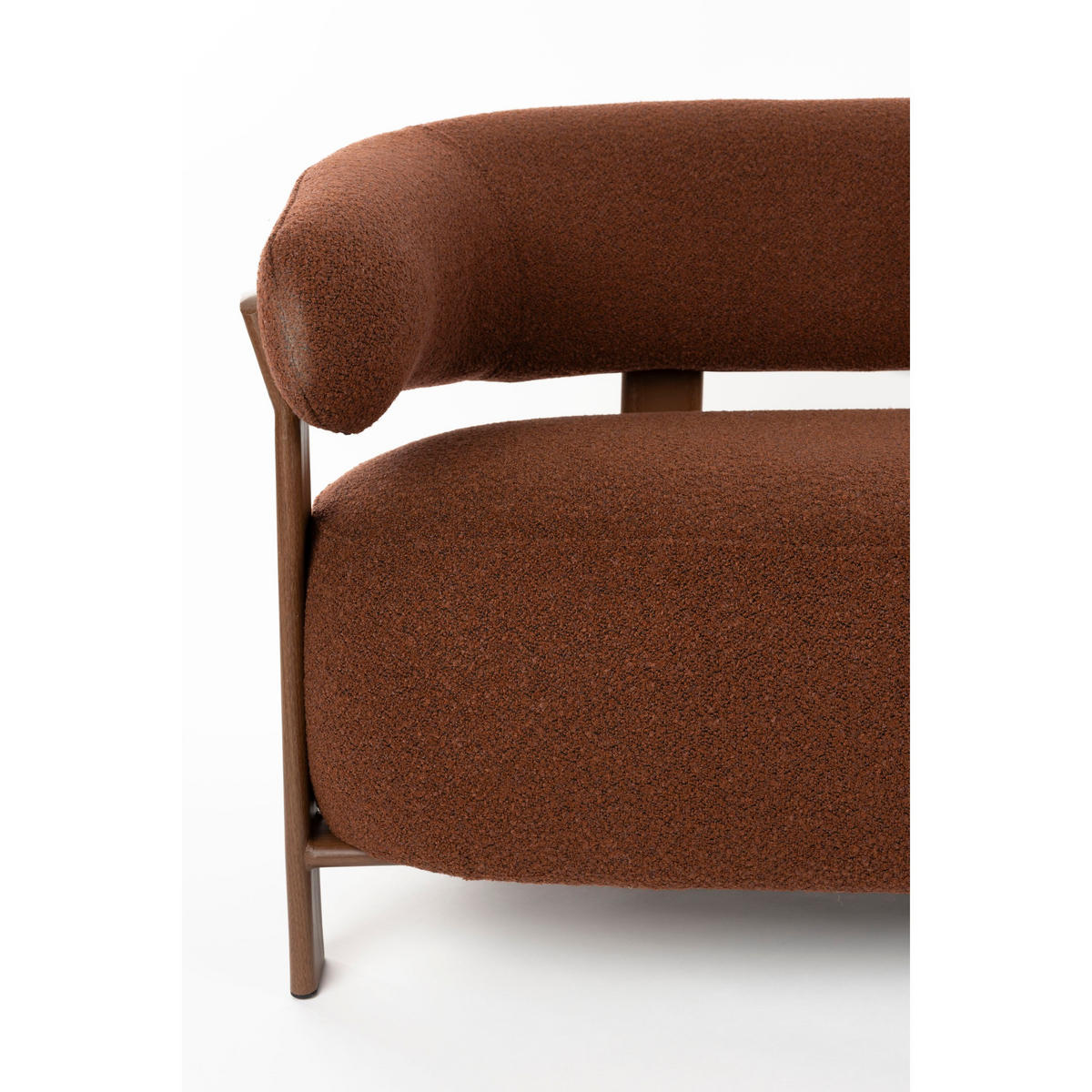 SOFA 2-SITZER Robyn 2-Sitzer Braun - Rot/Braun, Kunststoff (135.5/69.5/71cm) - Housecraft Living