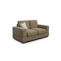 SOFA OTTO 2-Sitzer, taupe - Taupe/Schwarz, Holz/Textil (171/89/98cm) - Courtois Laville
