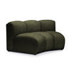 SOFAELEMENT Chenille Stoff Grün - Schwarz/Olivgrün, Holzwerkstoff/Kunststoff (147/70/89cm) - Makamii