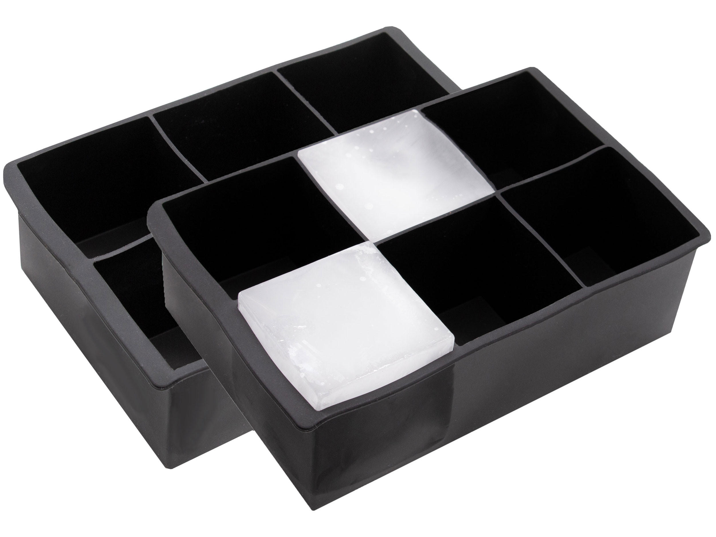 EISWÜRFELFORM, 2er-Set - Anthrazit, Kunststoff (13/10/17cm) - Zollner24