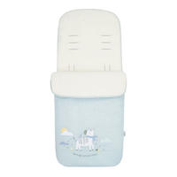 FUSSSACK Polar Friends hellblau Fleecefutter, wasserabweisend, für 5-Punkt-Gurt, Reißverschluss - Blau, Textil (48/10/85cm) - Kikka boo
