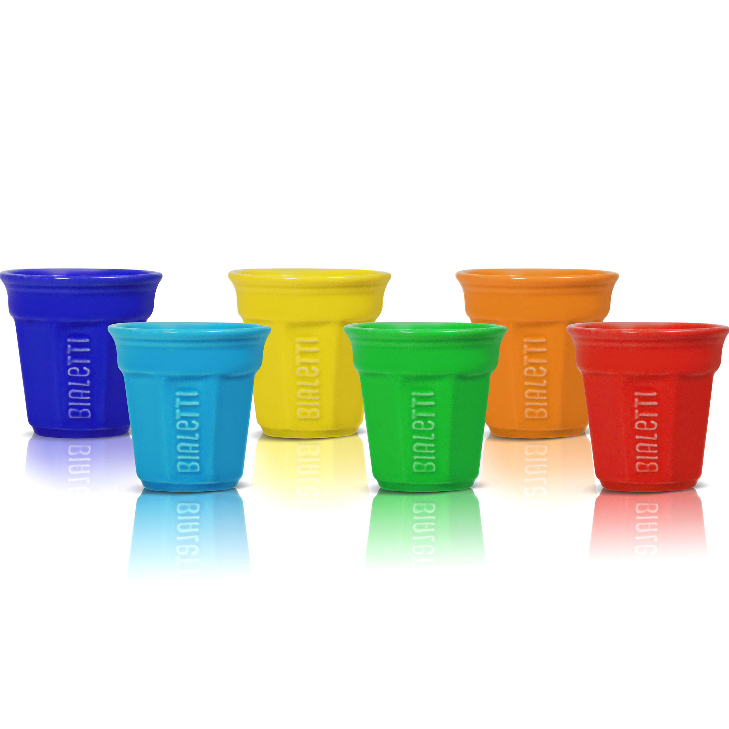 ESPRESSOBECHER 6er Set multicolor, Keramik, Bunt - Multicolor, Keramik (0.09L) - Bialetti