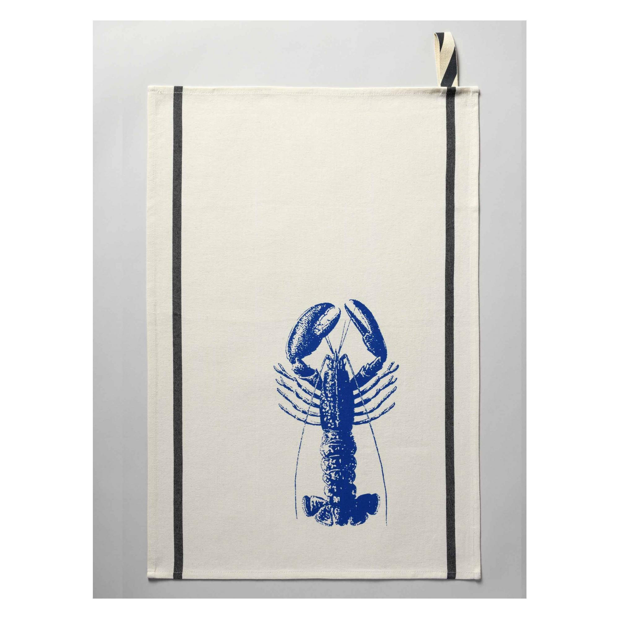 KÜCHENTUCH Homard ekrü/blau 50 x 70 cm - Weiß, Textil (70/50cm)