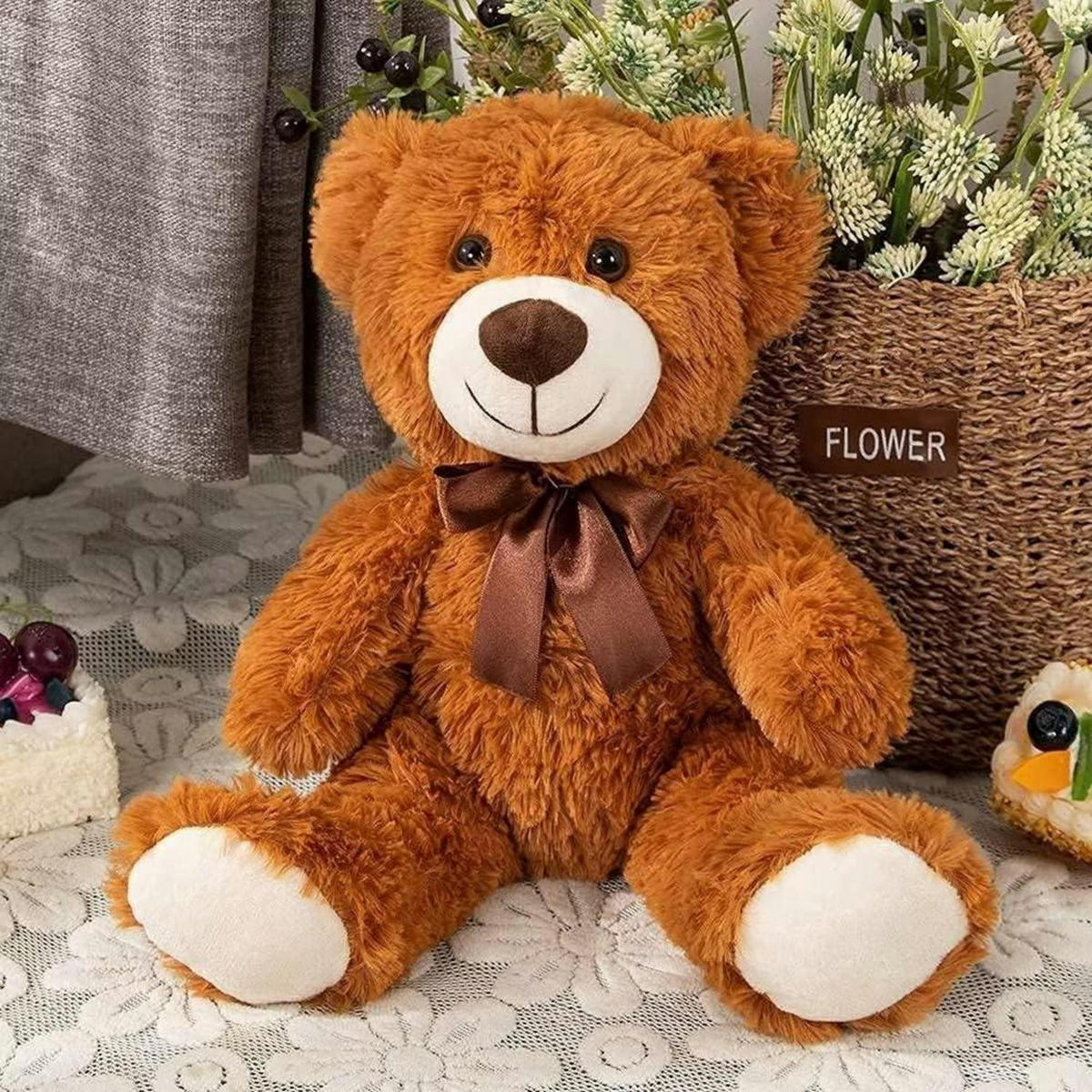 STOFFTIER 3-teiliges Set Teddybär 35 cm - Multicolor, Textil (50/100cm)