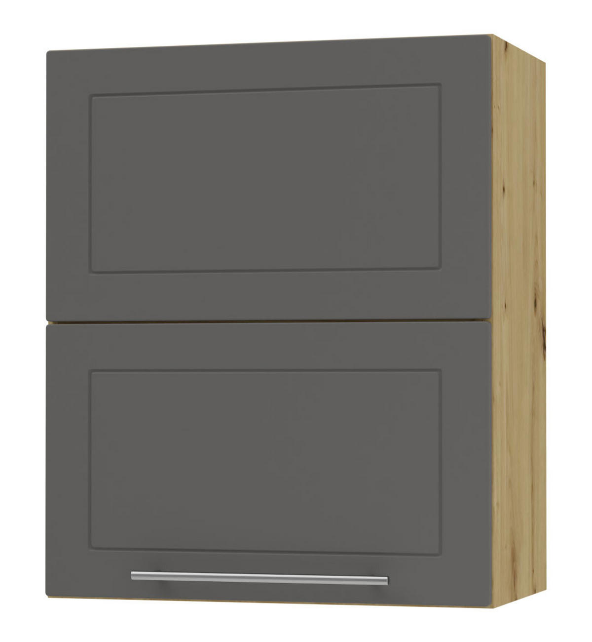 KÜCHENHÄNGESCHRANK Kvantum W8B/60 Graphit Matt / Eiche Artisan Matt 60 / 32,5 / 72cm - Graphitfarben/Eiche Artisan, Holz/Holzwerkstoff (60/72/32.5cm) - Feldmann-Wohnen