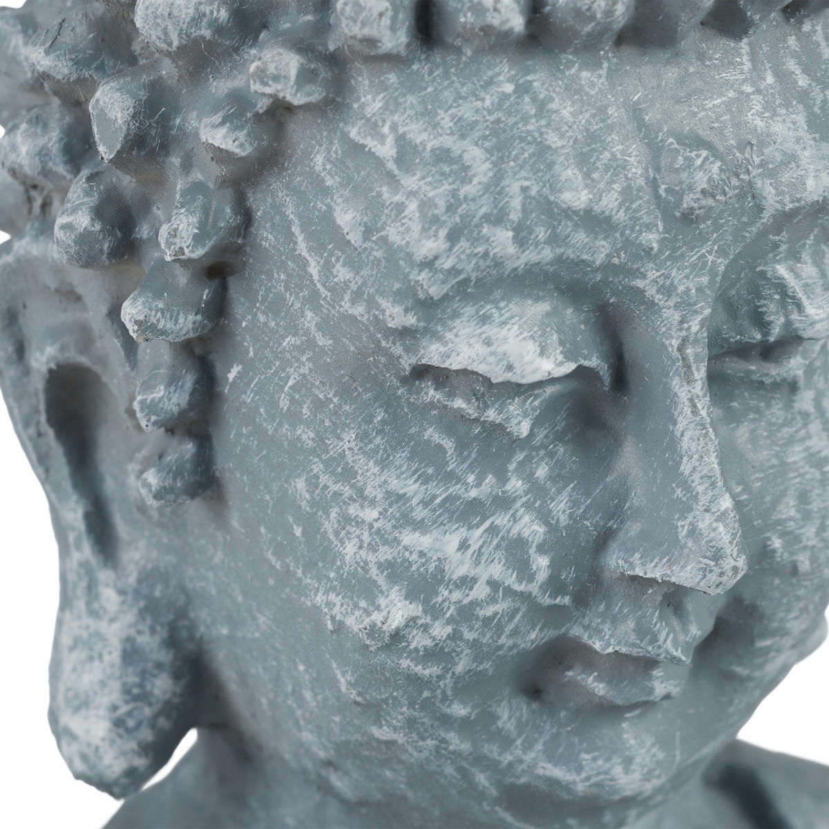 BUDDHAFIGUR - Grau, Kunststoff (10/18/8cm) - Relaxdays