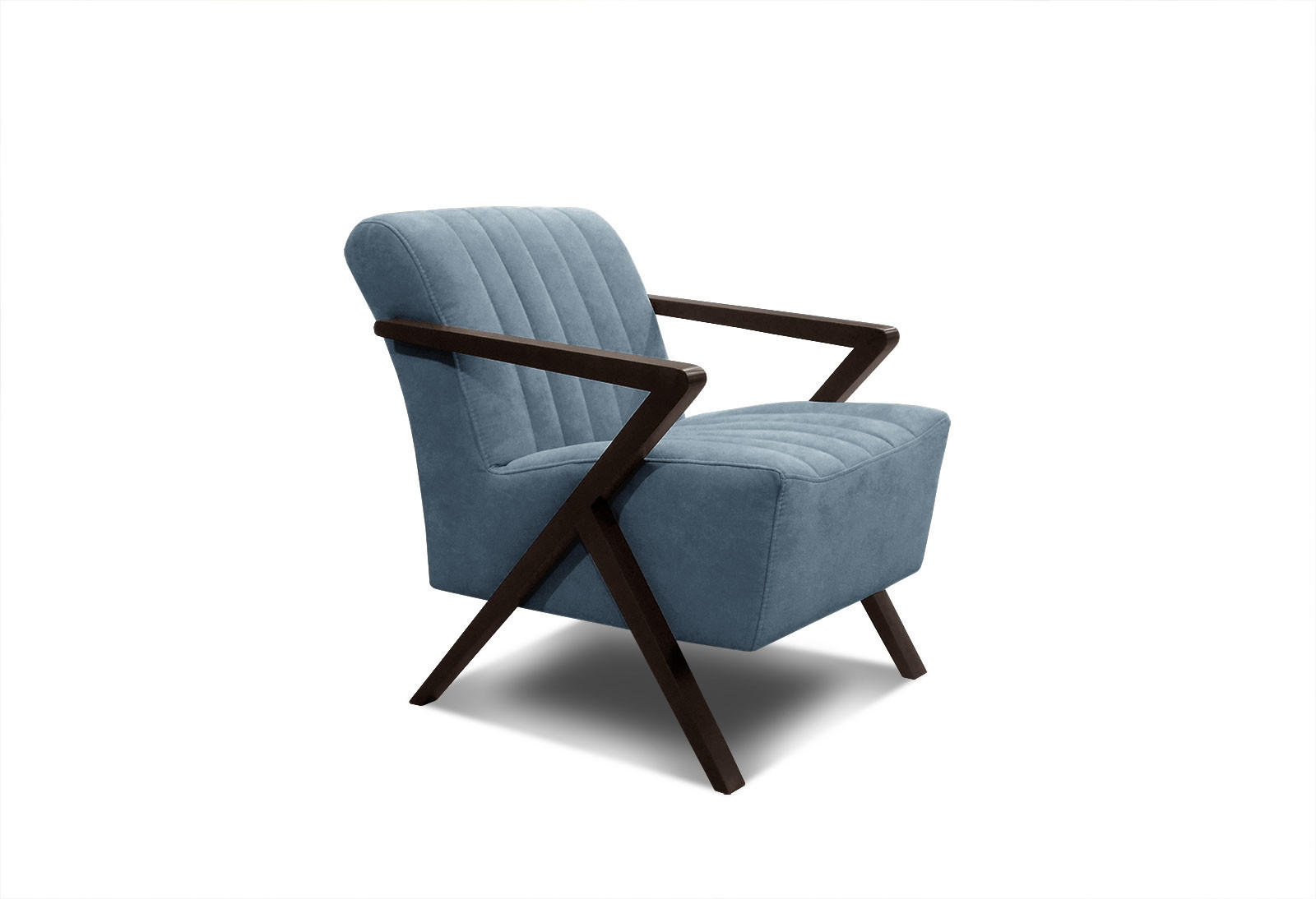 SESSEL LEBRON, blau - Blau, Holzwerkstoff/Textil (65/82/79cm) - Courtois Laville