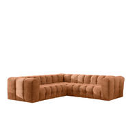 ECKSOFA Corner Mit Steppung BALOO, Chenille-Stoff Arena, Orange - Orange, Holz (270/270cm) - Kaiser Möbel