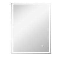 BADSPIEGEL mit Beleuchtung 90x70 cm LED Spiegel, Silber - Silberfarben, Glas (90/4/70cm) - HOMCOM