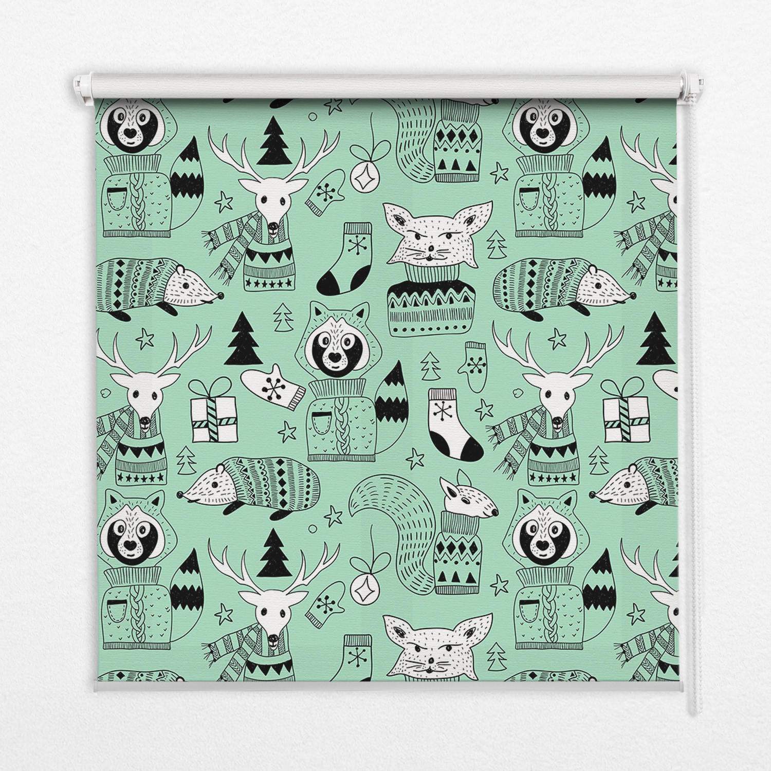 TULUP VNITŘNÍ roleta - okenní roleta - roleta - 70x140 cm - Zimní zvířata
