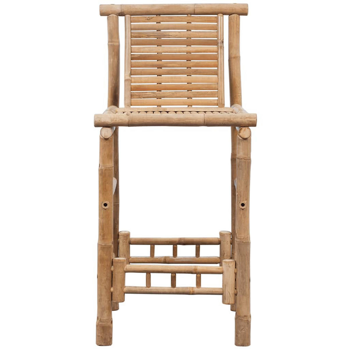 BARHOCKER 2er set Bambus - Braun, Naturmaterialen (53/102/45cm) - vidaXL